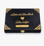 Black Nikkah Booklet With Pen & Box