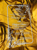 Customized Nikah Invitation Card White Printed Qurani Ayat