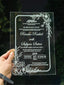 Customized Nikah Invitation Card White Printed Qurani Ayat