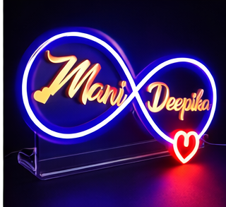 Personalized LED infinity symbol sign