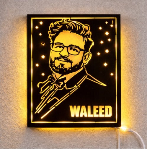 Custom LED Acrylic Name Portrait Wall Light (large size)