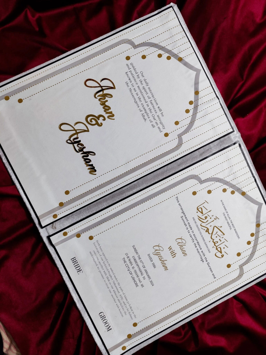 Nikkah Nama Booklet White