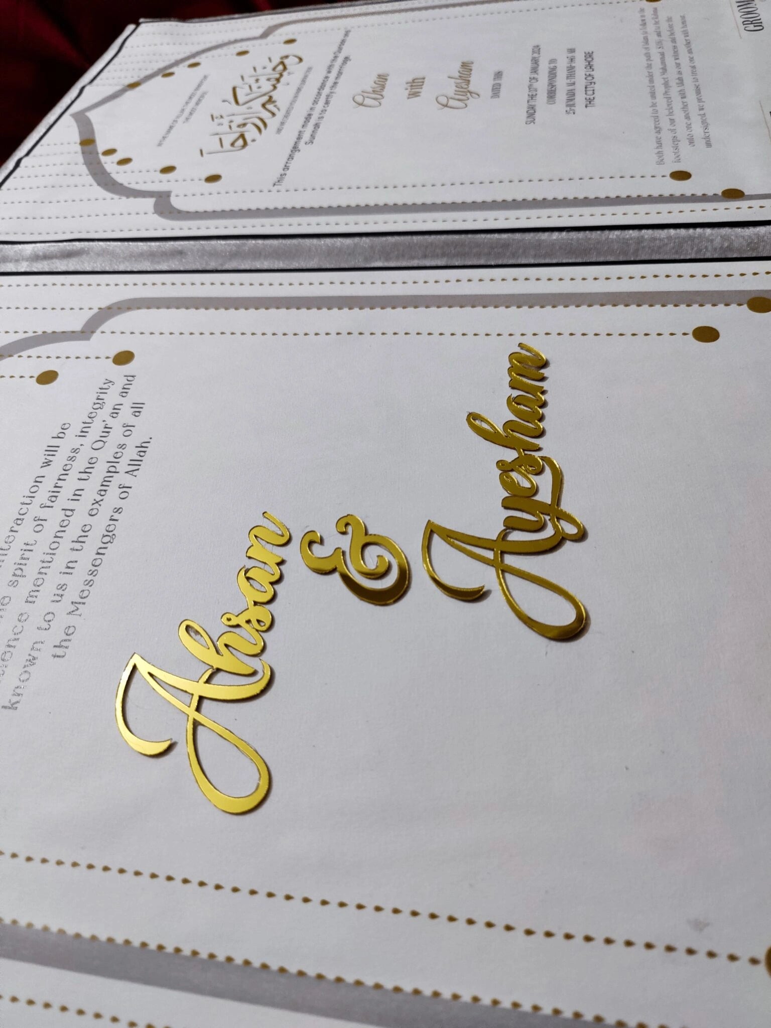 Nikkah Nama Booklet White