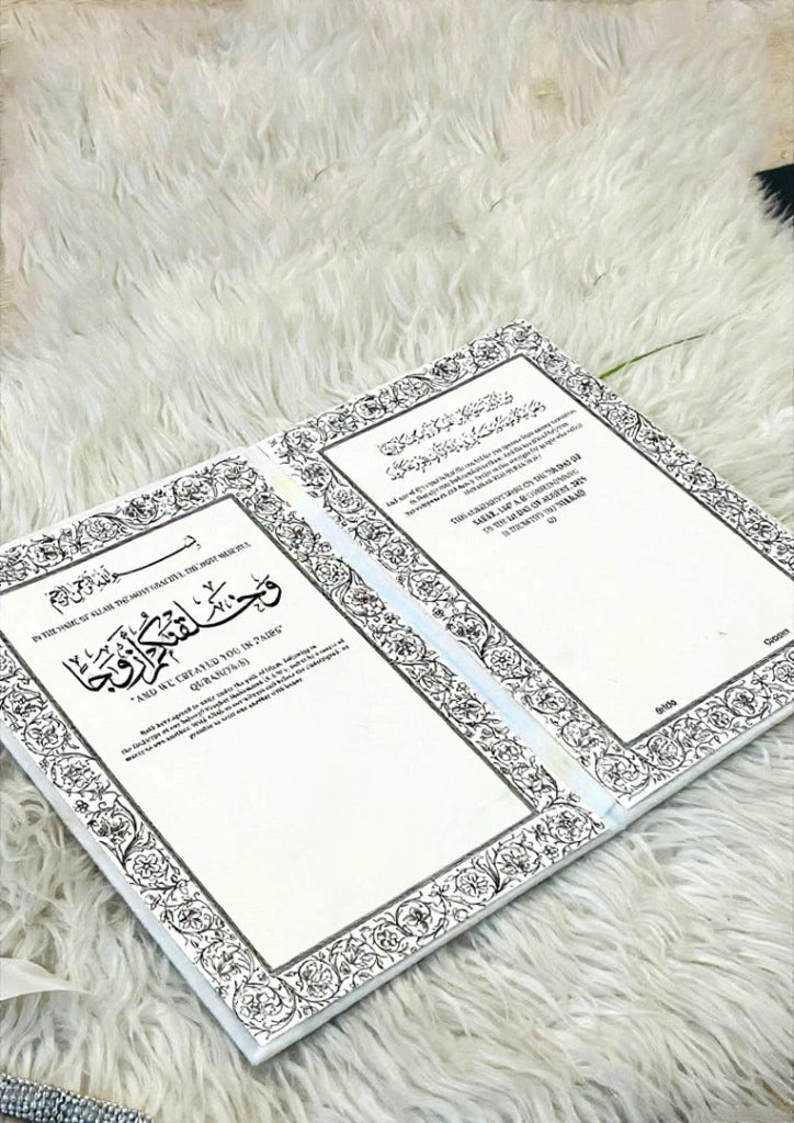 Luxury Nikkah Certificate Box With Pen