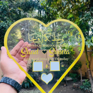 Heart  Shaped Nikkah Thumb Board