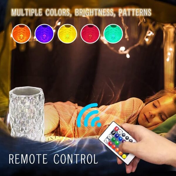 Crystal Diamond Table Lamp Touch & Remote - Image 6