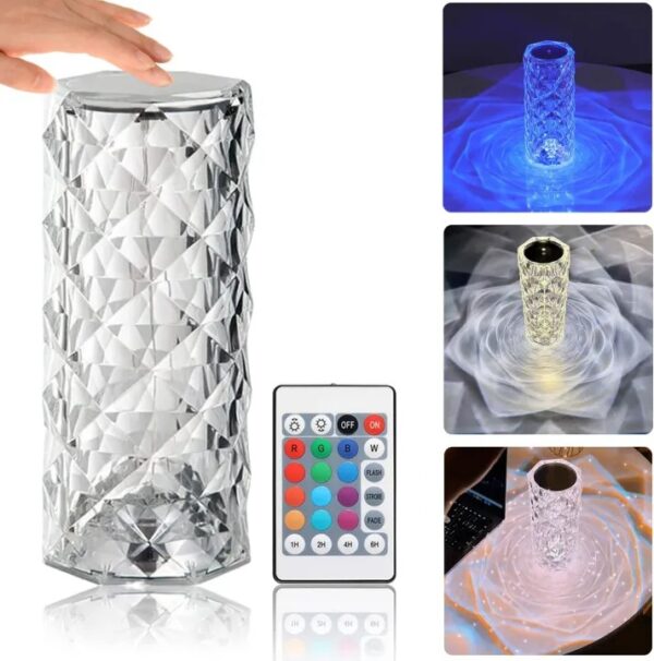 Crystal Diamond Table Lamp Touch & Remote - Image 3