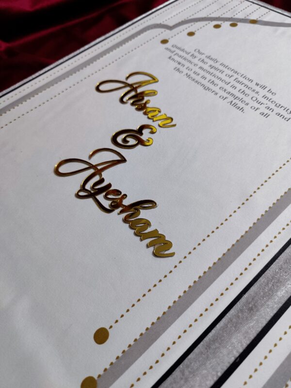 Nikkah Nama Booklet White - Image 4