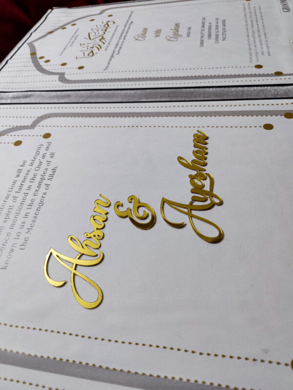 Nikkah Nama Booklet White - Image 3