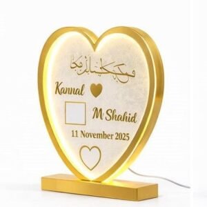 Heart Shaped LED Wedding Keepsake