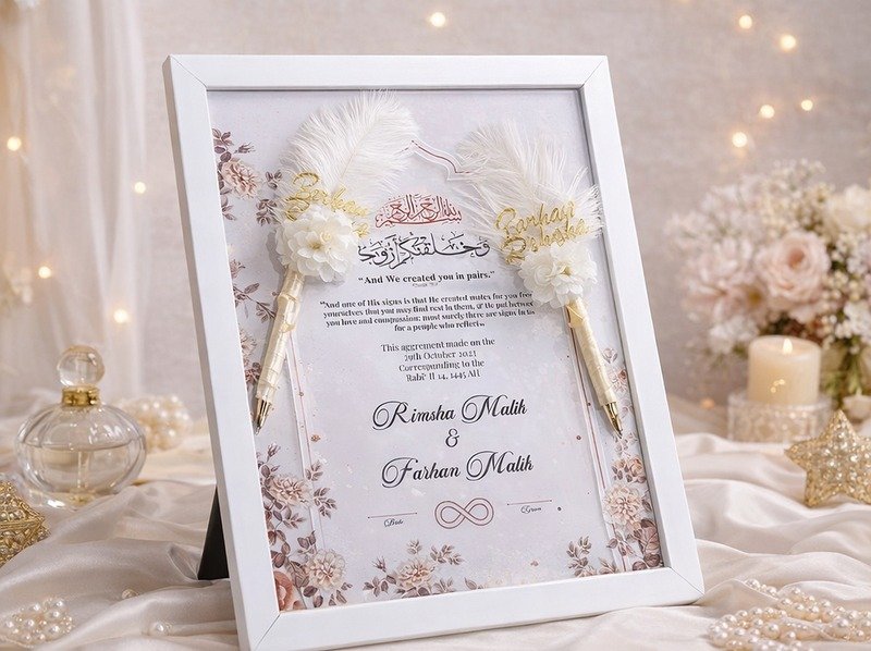 Personalized Wedding Frame With Quranic Verse