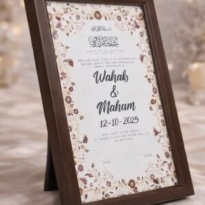 Personalized Nikah Certificate in Premium Wooden Frame