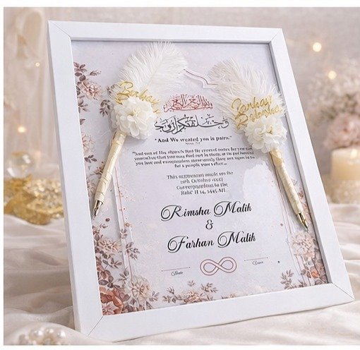Personalized Wedding Frame With Quranic Verse - Image 3