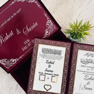 Custom Velvet Nikkah Booklet  & Box