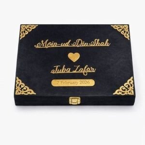 Black Nikkah Booklet With Pen & Box