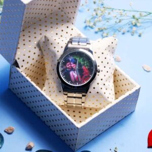 Customized Premium Watch with Box – Personalized Photo Dial Watch