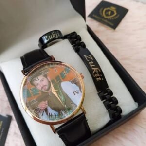 Customized Premium Watch with Box – Personalized Photo Dial Watch